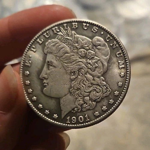 1901 Morgan Silver Dollar New Orleans Mint Circulated $1 Coin 0.9 Fine Silver