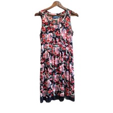 Simply Vera Vera Wang Dress Womens Small Pink Floral Excellent Empire Waist