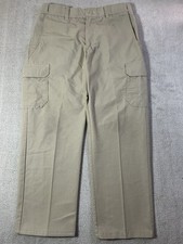 Vintage MVE Prison Work Pants Men’s 34x29 Khaki Utility Cargo Pockets USA Made