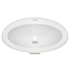 Kraus KCT-101 Elavo 22" Oval Vitreous China Drop In Bathroom Sink - White