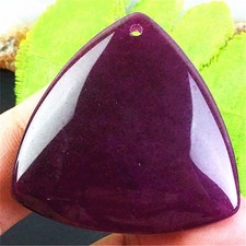 BR08768 45x44x7mm Beautiful Strawberry Quartz Triangle Pendant Bead