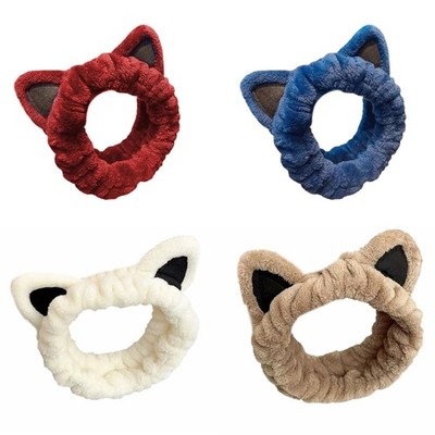 Cats Ears Shape Hair Band Elastics Make Up Headbands Comfortable Hairband