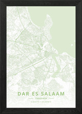 Dar es Salaam Tanzania Framed Wall Art Poster Canvas Print Picture