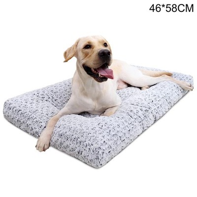 46x58cm Fluffy Dog Bed  2 Pcs Warm Velvet Pet Mattress Anti Slip Sleeping Mat