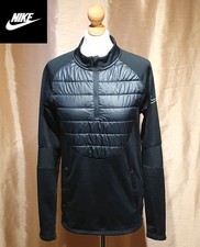Nike Therma Fit Men's Black Puffed Training Top Size S 1/4 Zip Activewear Top