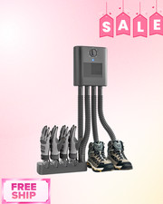 NEW Wall Mount Shoe Boot Dryer 4 Tubes Glove Racks 180 Min Timer Black