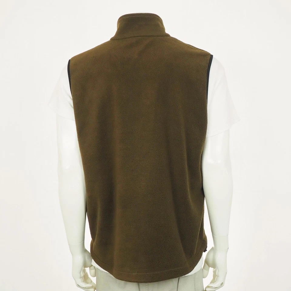 Woolrich Full-Zip Fleece Jacket Vest Mens Large Dark Brown Outdoor Casual Tech - Image 3 of 4
