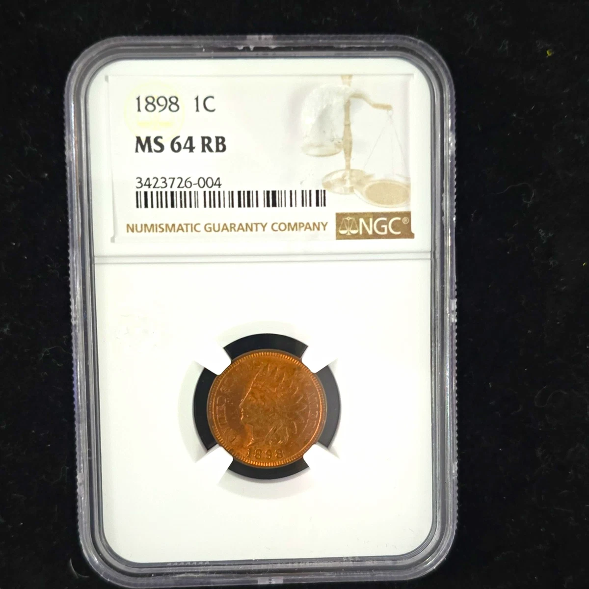 MS 64 Graded 1898 Year Indian Head Small Cents (1859-1909) for