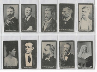 T426 American Tobacco Cards - British Royalty Celebrities Series - 10 Different