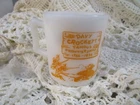 VINTAGE 1950'S DAVY CROCKETT CHILD'S MUG MILK GLASS Orange Rare