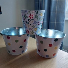 M&S Emma Bridgewater  Plant Pot Tins x 3 - Spots & Flowers