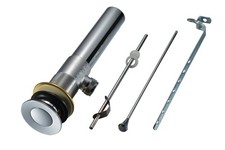 Purelux Bathroom Sink Drain Stopper Assembly with Lift Rod and Chrome