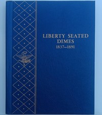 Vintage Whitman 1837-1891 Seated Liberty Silver Dimes 9437 Bookshelf Coin Album