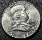 1963-D 50c Silver Ben Franklin Half Dollar UNCIRCULATED ++ Extra Shiny