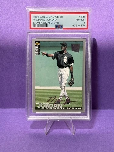 1995 Michael Jordan Collector's Choice SE Silver Signatures PSA 8 NM-MT #238