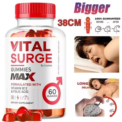 Vital Surge Male Gummies,Vital Surge Testo Support Gummys Performance(60 Stück)#