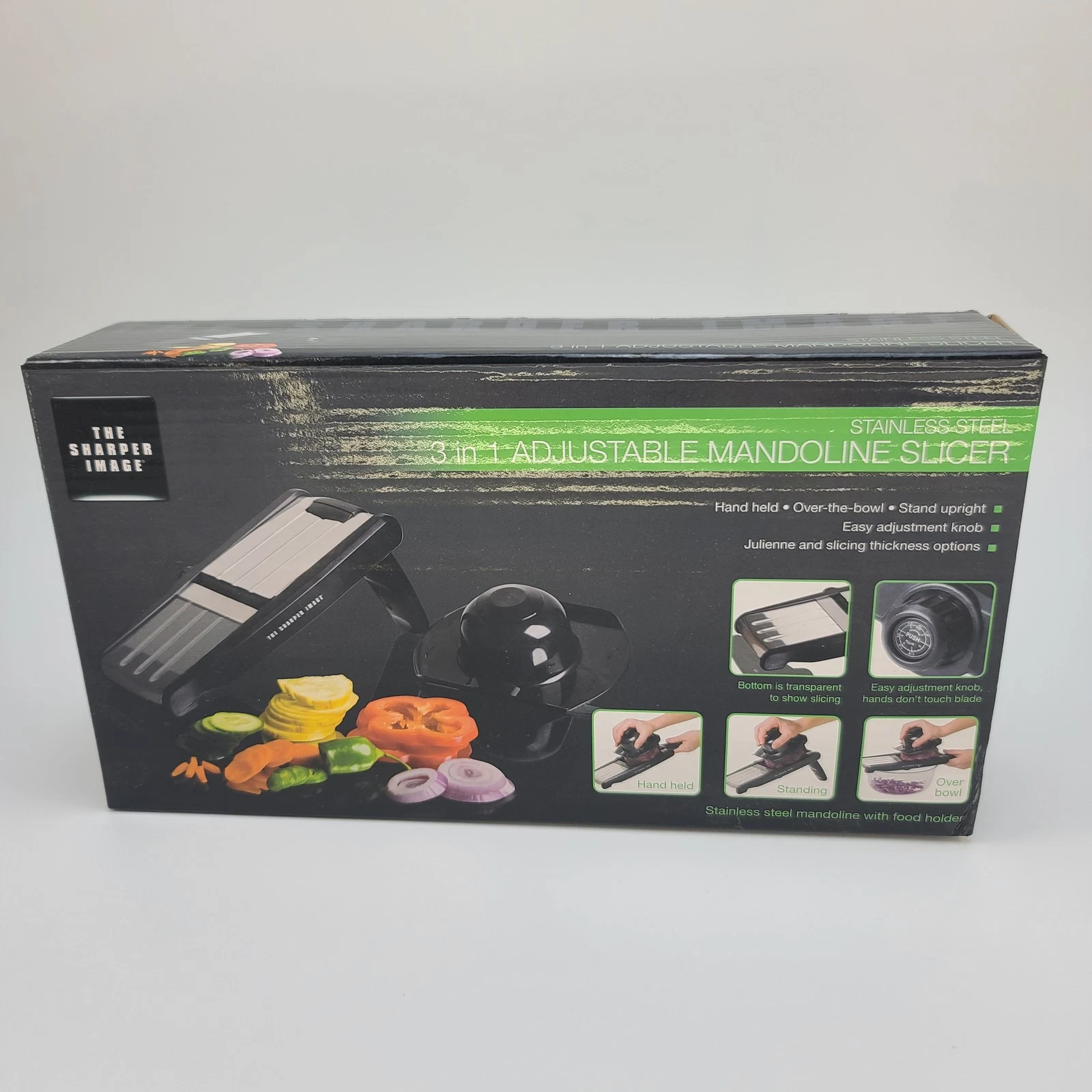 The Sharper Image 3-in-1 Adjustable Mandoline Slicer Stainless Steel Black NEW
Opens in a new window