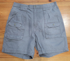 Men's Red Head Shorts SIze 36 Gray Elastic Waist Cargo Outdoor Hunting Hiking
