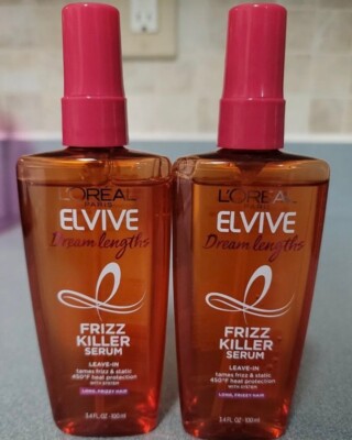 2 L'Oreal Paris Elvive Dream Lengths Frizz Killer Leave-In Serum