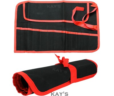 12 TASCHEN WERKZEUG ROLLE CANVAS AUFBEWAHRUNG FALTBAR GELDBÖRSE TASCHE MEISSEL SCHLÜSSEL SCHRAUBENDREHER
