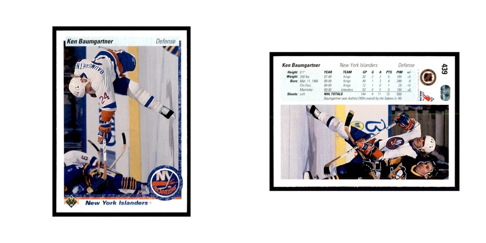 1990 Upper Deck Ken Baumgartner Hockey Cards #439 - Image 3 of 3