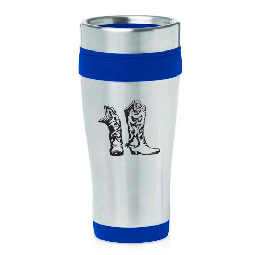 Edelstahl Thermo 16 Unzen Reisebecher Kaffeetasse Cowboy Cowgirl Stiefel - Bild 3 von 7
