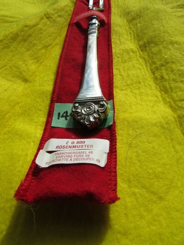 Rosenmuster Pattern Single 10 Serving Pieces Robbe & Berking 800 Silver Germany - Picture 37 of 47
