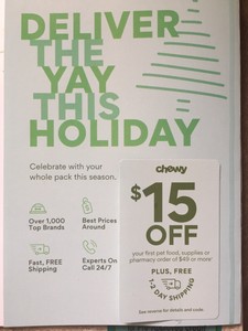 chewy 15 off first order