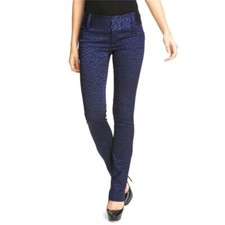 Alice + Olivia Andrew Blue Leopard Print Pants - Size 6 EUC Luxury