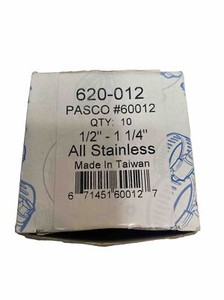 Pasco 10 Pk 1/2" - 1 1/4" Clamps - 620-012 #60013