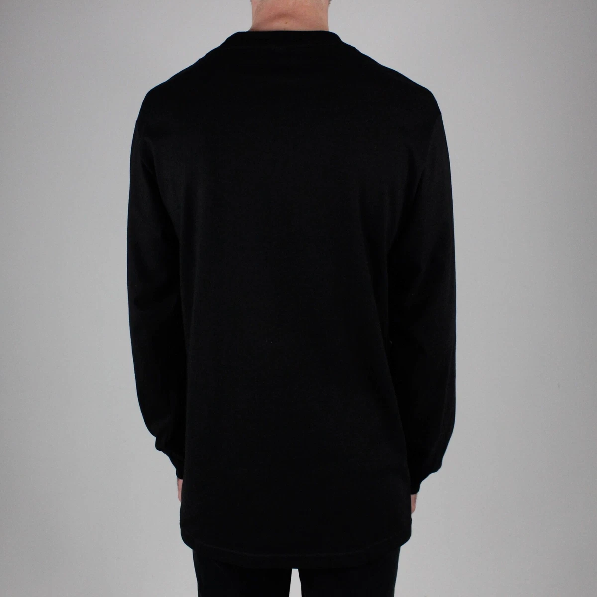 HUF Comics Box Logo Long Sleeve T Shirt Tee in Black Size S XL