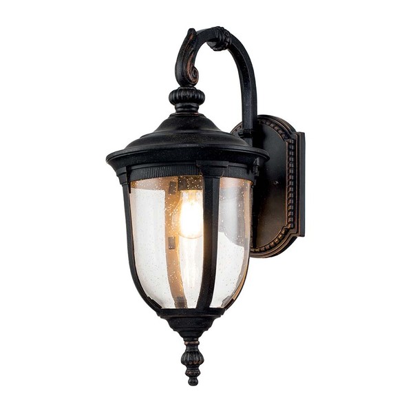 AußEnleuchte Wandlaterne Wandlampe Hofleuchte Balkon E27 Glas Klar Alu Bronze-image