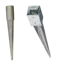 Einschlagbodenhülse Bodenhülse Einschlaghülse Pfostenhülsen inkl. 4 Schrauben 