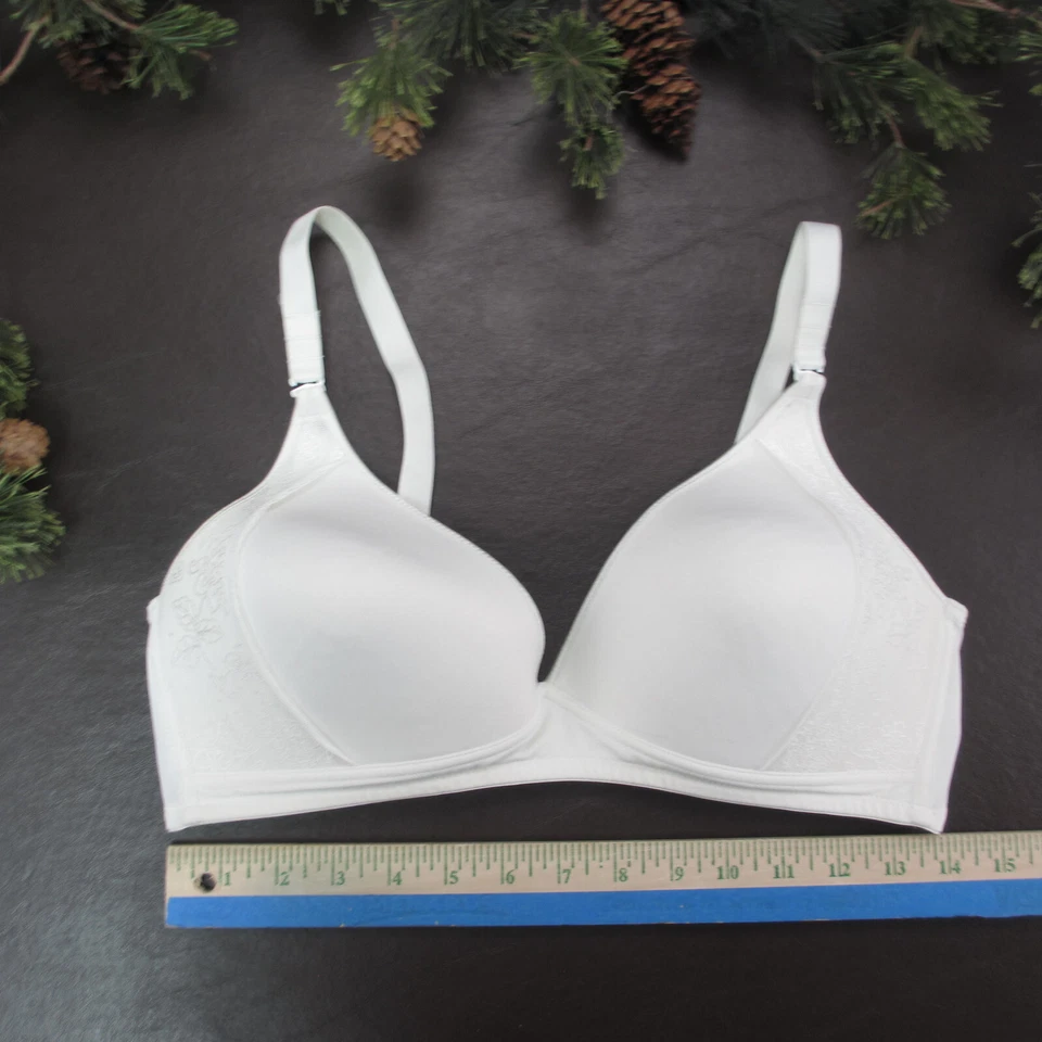 Sujetador Bestform 38C Blanco Acolchado Inalámbrico Cierre Ajustable Trasero Foto 2 de 4