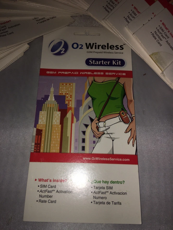 lot of 25 O2 wireless gsm prepaid wireless service starter kit - Image 2 of 3