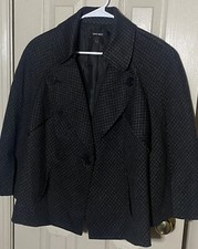 NINE WEST Black Gray 16W Blazer Jacket Separate Women’s