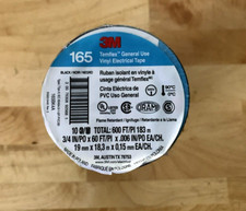 3M 165 3/4 in W x 60 ft Vinyl Electrical Tape Black - 10 Roll