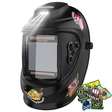 YESWELDER LYG-30800H-W Auto-Darkening Welding Helmet w/Fan & Light, 4/5-13 Shade