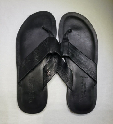To Boot New York Adam Derrick Leather Sandals Flip Flop Thong Men Size 13 Black