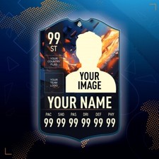 A3 - Personalised Team Football Cards Cut to Shape - Football Fan-own stats