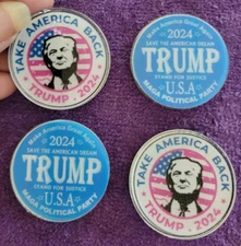 **TRUMP 2024 Thumbs Up - 4 PC Magnet Set - Patriotism Red White & Blue Set #3