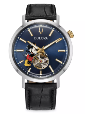 Disney Parks Mickey Mouse Stainless Steel Watch by Bulova New With