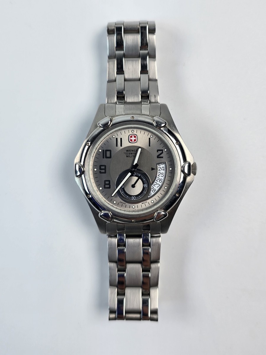 Wenger Swiss Military 79008 Mens Standard Issue Steel Date Casual