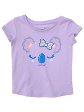 Jumping Beans Toddler Girls Purple Glitter Koala Bear T-Shirt Tee Shirt