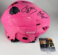 Eddie Olczyk Signed Chicago Blackhawks Full-Size Helmet FS Autographed + JSA COA