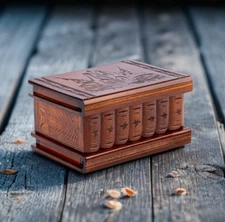 Puzzles Box, 3 Secret Compartments, Puzzle Box, Hidden Compartment, Lock Key Lid