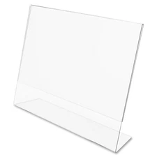 Dazzling Displays 10 Acrylic 11" x 8-1/2" Slanted Sign Holders