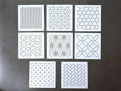 Sashiko Schablonen | Stickmuster oder Quiltschablonen | Sashiko Vorlagen 
