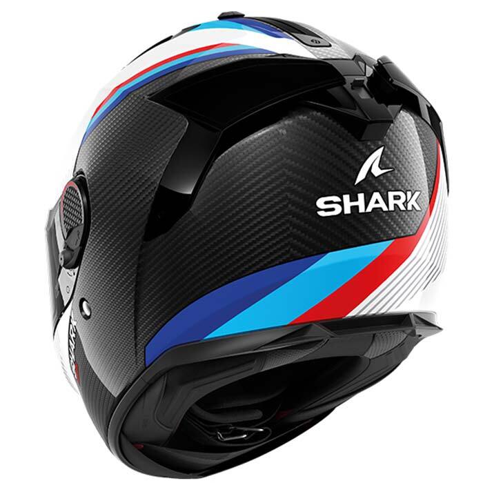 Shark Spartan GT Pro Dokhta Carbon White Blue Red Sport Motorcycle