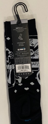 STANCE COMBED COTTON Quinn MENS BLACK BATMAN 1 Pair SOCKS NWT L 9-12 - Picture 6 of 6